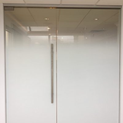 Gradiated window Film applied on the entrance door